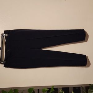 Navy blue slim crop pants